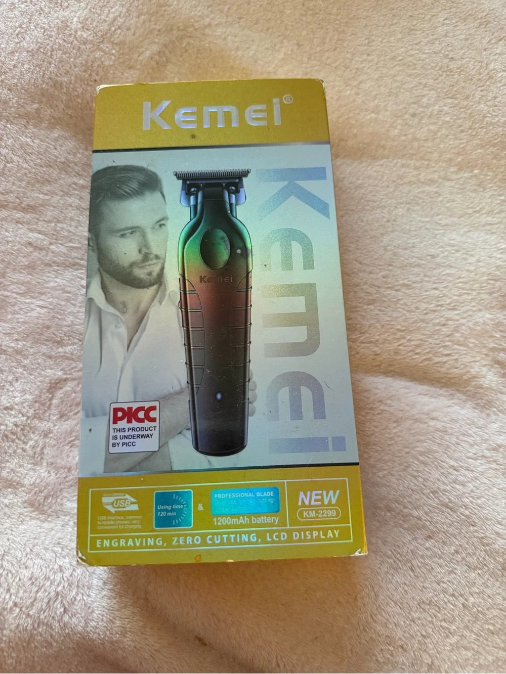 Men’s Rechargeable Trimmer in Iridescent Black-Green